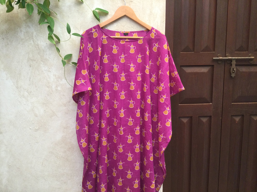 Cotton violet kaftan