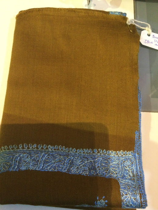 Brown hashi shawl