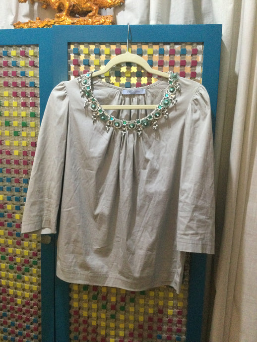Grey top with sequence