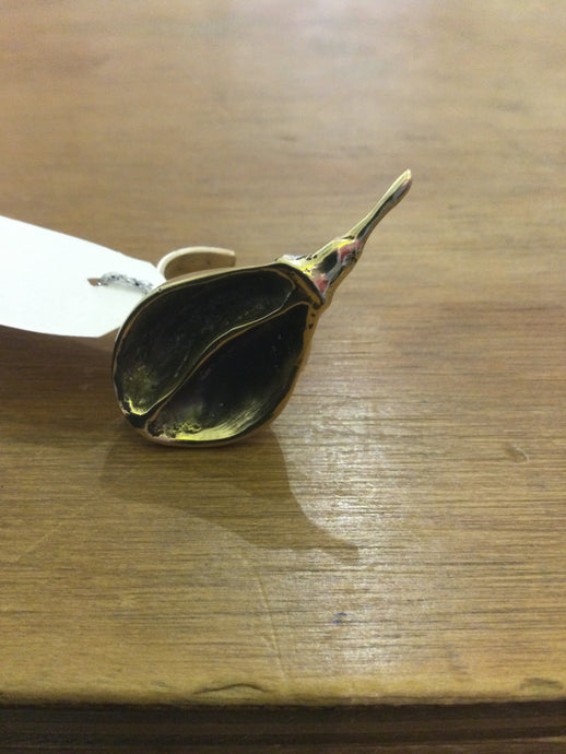 Brass ring U 4x3x3cm