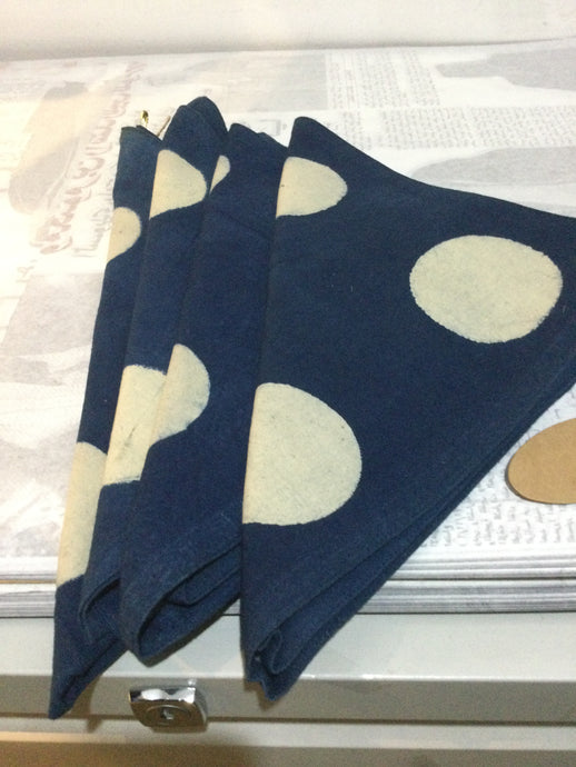 Indigo dyed napkins