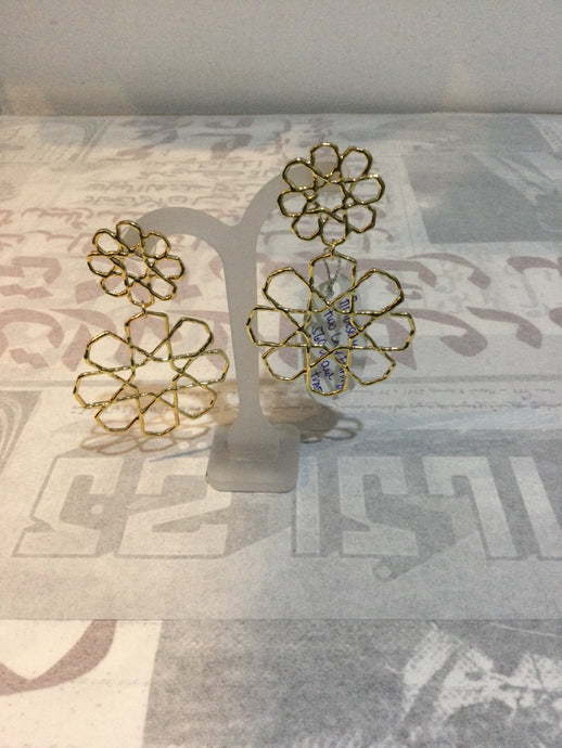 Arabesque two layer earrings