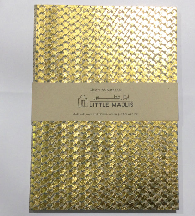 A5 NOTEBOOK GATEFOLD, GHUTRA GOLD