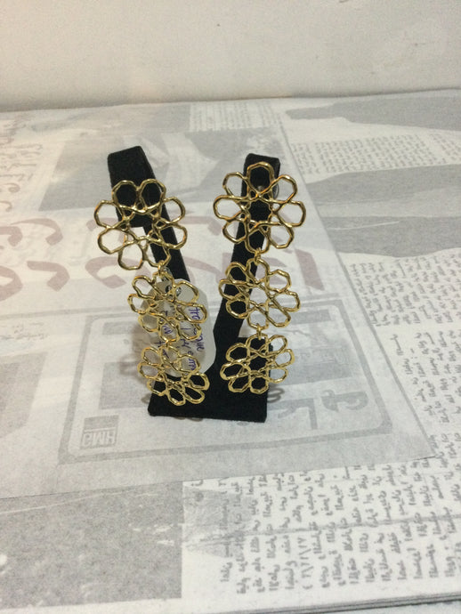 Arabesque three layer earrings