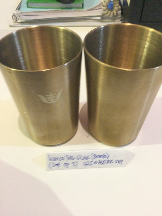 Kansa tall glass set of 2