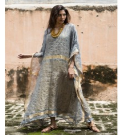 HAND WOVEN LINEN KAFTAN