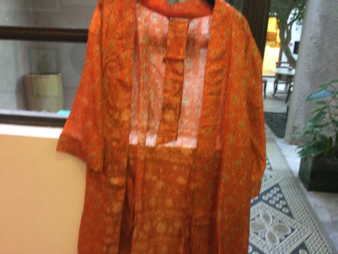 NOMADIC TALES ORANGE ROBE WITH BELT