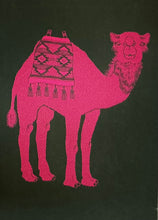 Postcard camel pink on grey