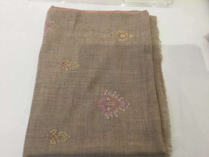 PASHMINA SHAWL BROWN ( Botidar )