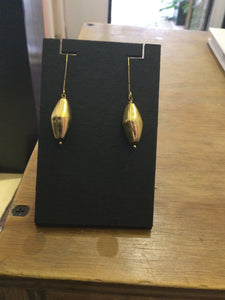 Gold plated dangling earrings