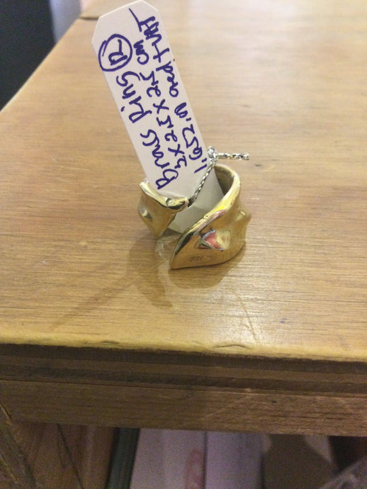 Brass ring R 2x2.5x2.5 cm