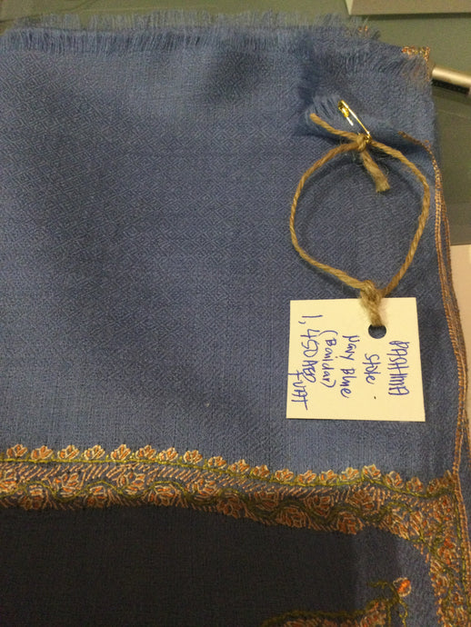 PASHMINA stole navy blue ( baildar )