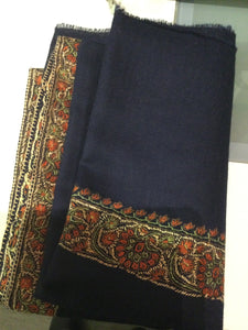 PASHMINA Fine wool shawl blue (Neemdoor)