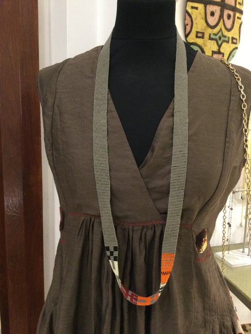 Thick hand woven necklace
