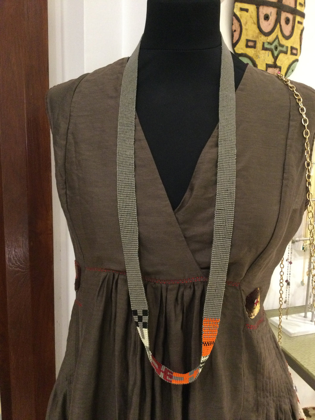 Thick hand woven necklace