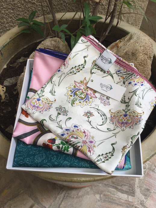 Silk scarf original hand drawn painting