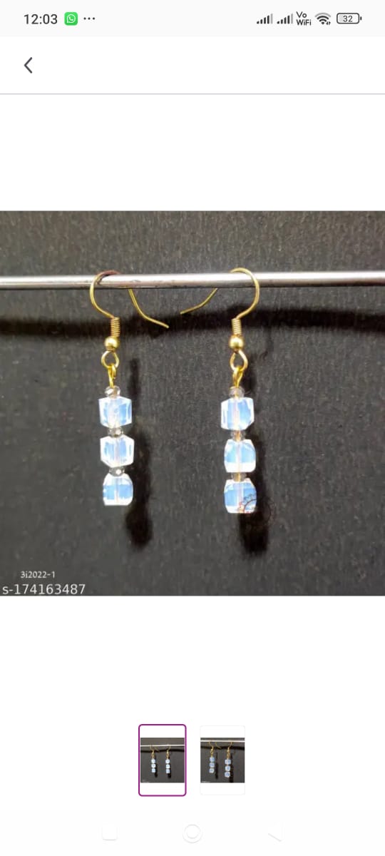 EARRINGS  WITH COLORED STONE