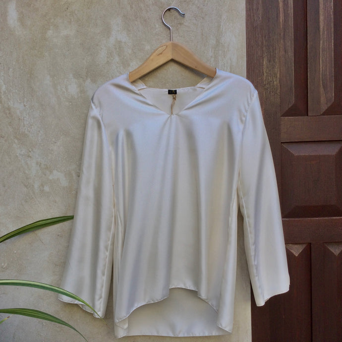 XVA Silk White Top